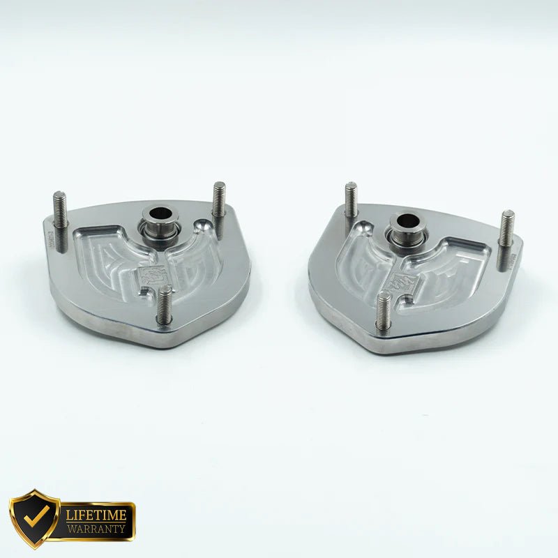 Suspension Secrets Front Camber Caster Plate Top Mounts - Porsche 718 GT4 RS - Evolve Automotive